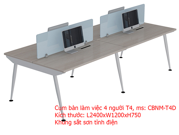 Cụm Bàn Làm Việc 4 Người CBNM-MDT4D